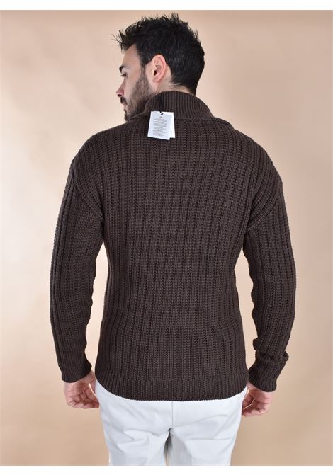 Gilet Rakki, pull ? col ch?le, chocolat, style old school, soldat Rakkì | SOLDIER02