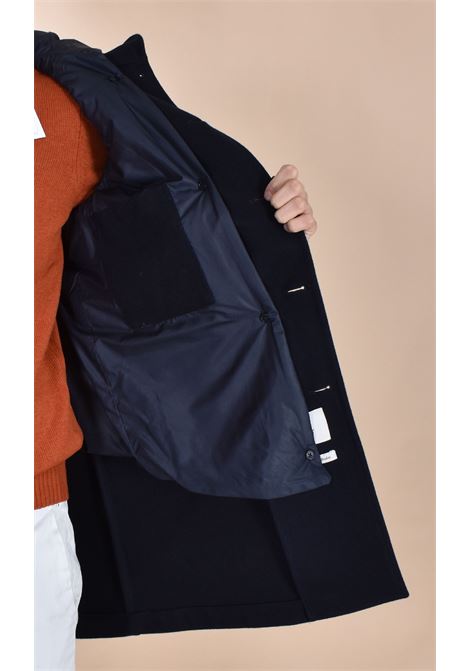 Manteau ? capuche bleu RPL ? simple boutonnage RPL | C801