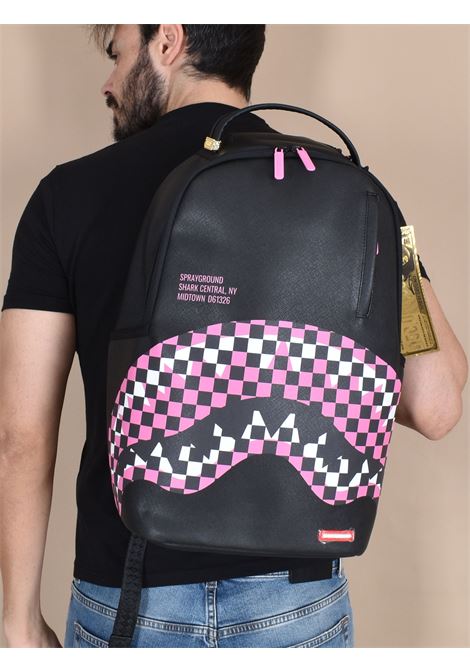 Zaino Sprayground nero rosa shark central SPRAYGROUND | B763501