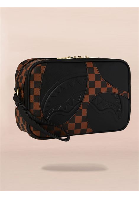 Pochette Sprayground jetstream brown toiletry beauty case SPRAYGROUND | B82821