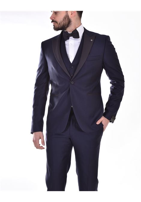 Abito Tagliatore smoking gilet blu lana seta EFBR15A01 - TAGLIATORE -  Vectory uomo