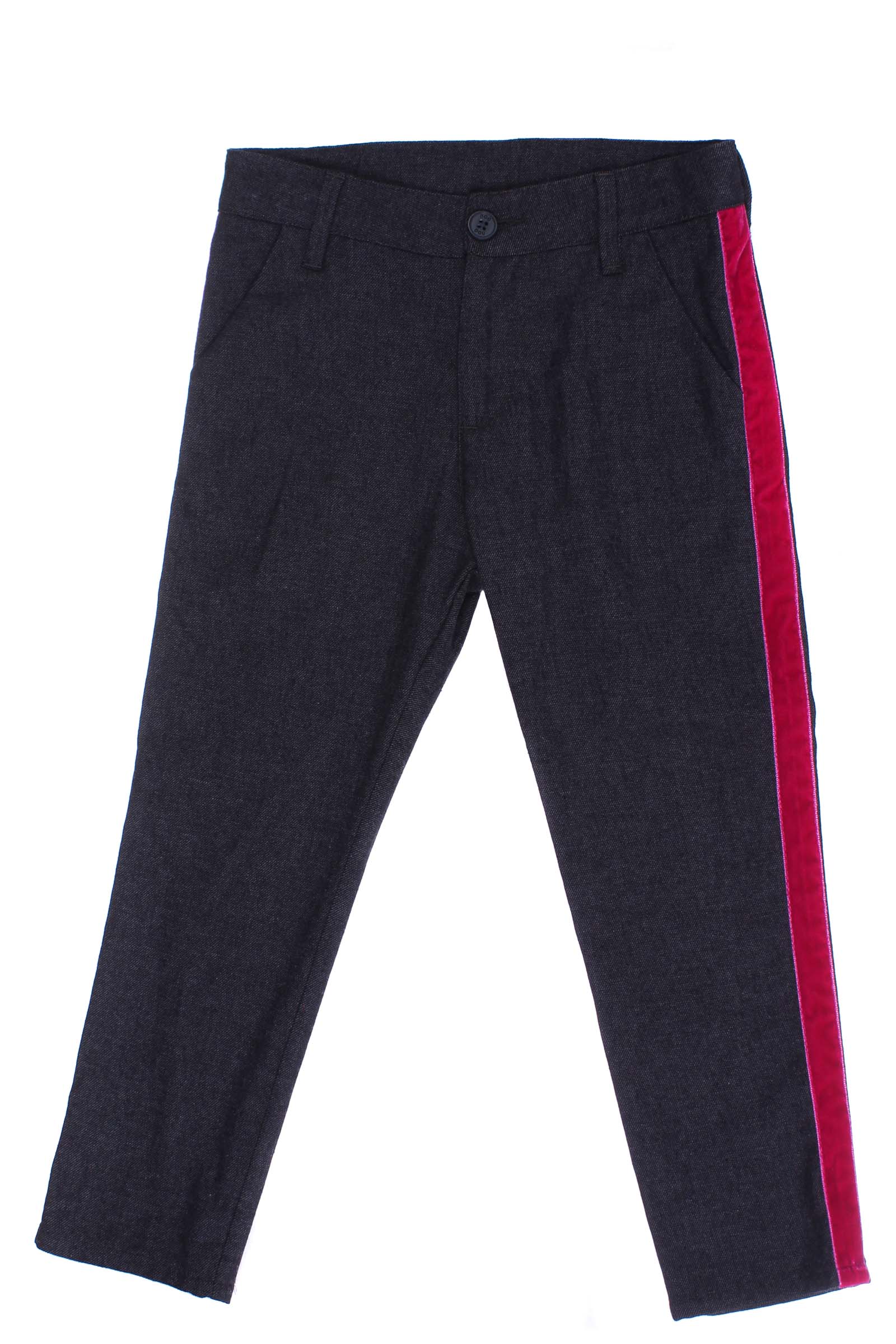 Pantalone sambuco con bande laterali