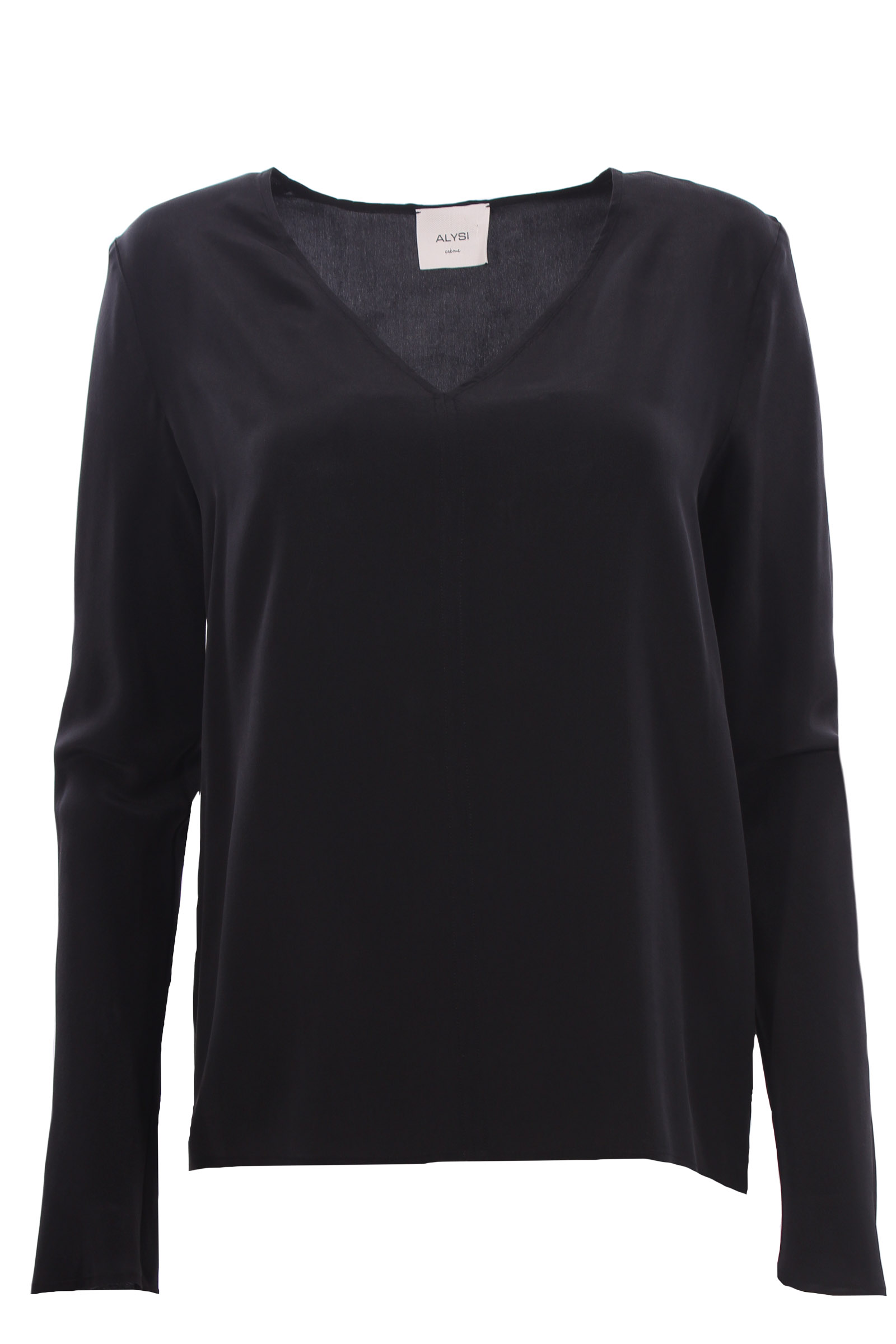 Casacca collo a v in seta