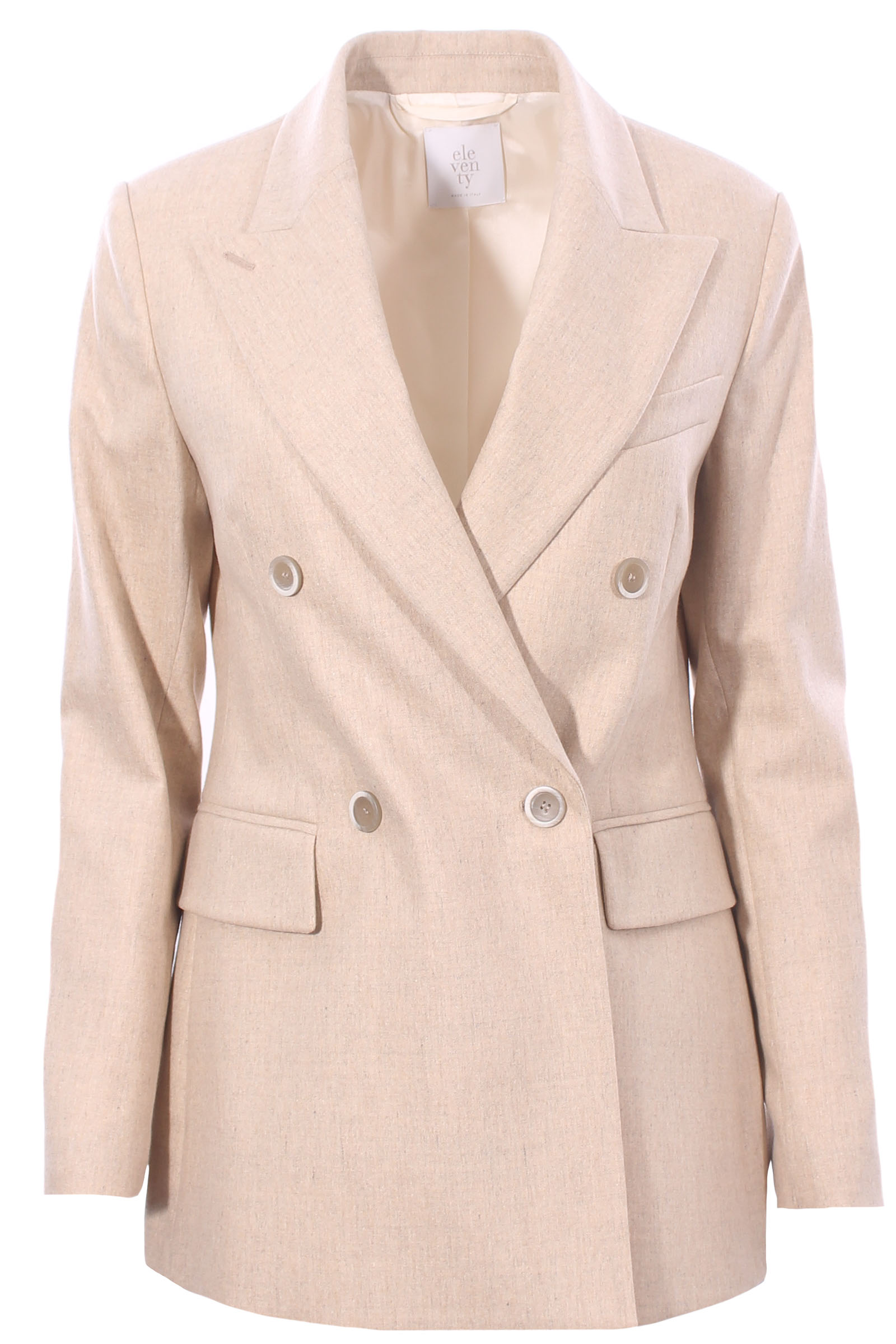 Giacca doppiopetto in lana e cashmere