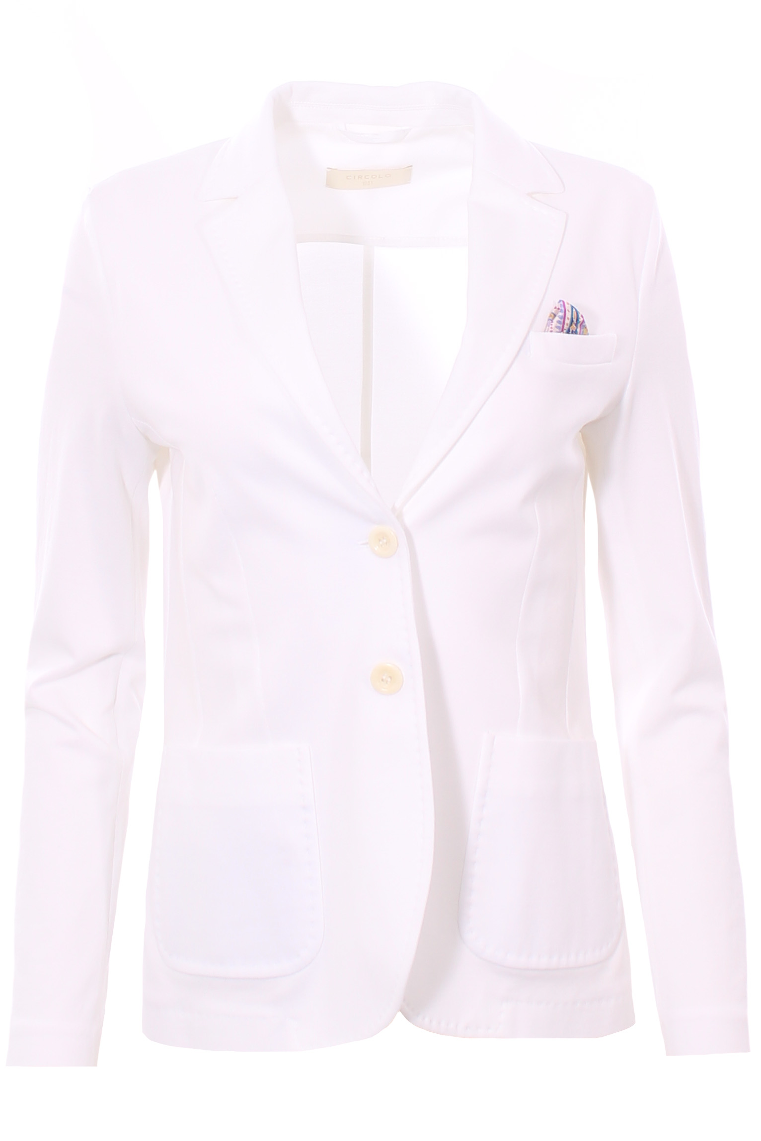 Giacca monopetto in piquet di cotone