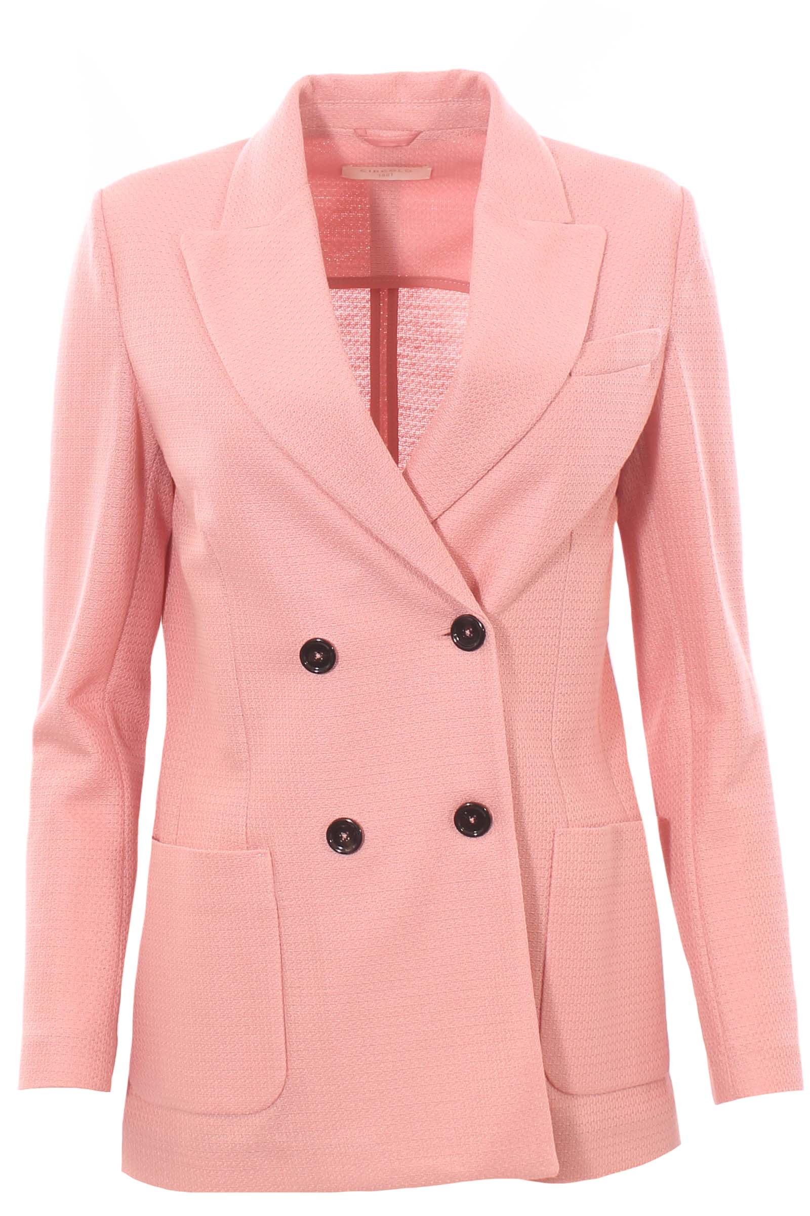 Giacca doppiopetto in lino e cotone