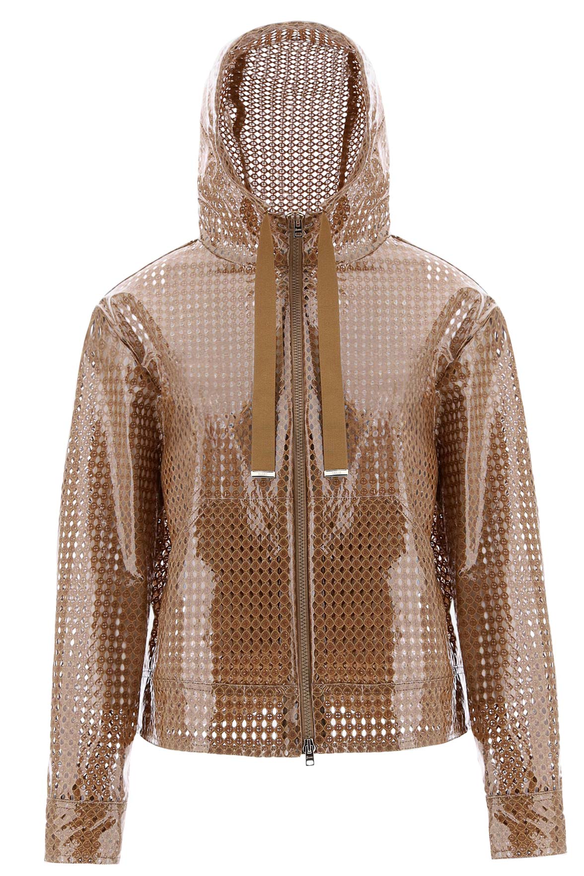 Giubbino in coated lace e gros grain