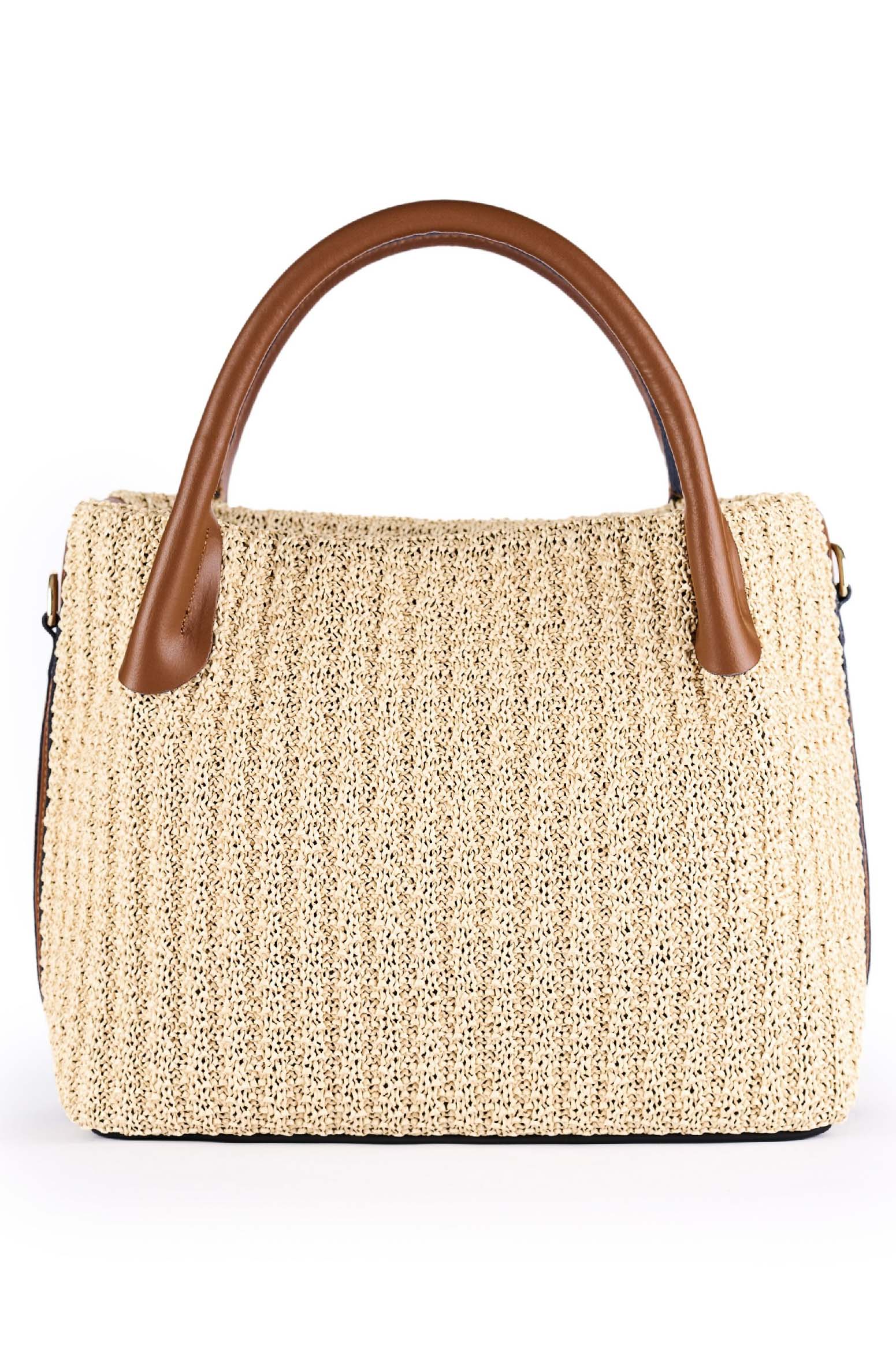 Borsa shopping in rafia crochet