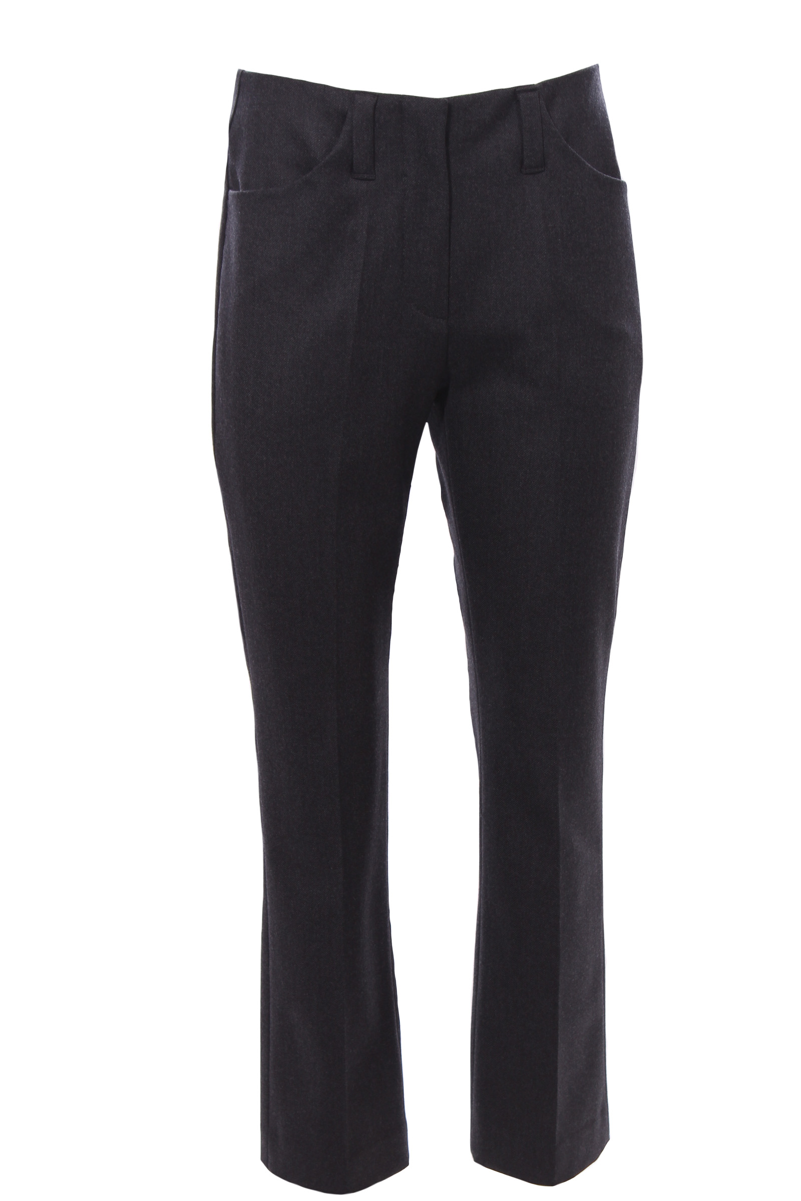 Pantaloni vita alta in lana