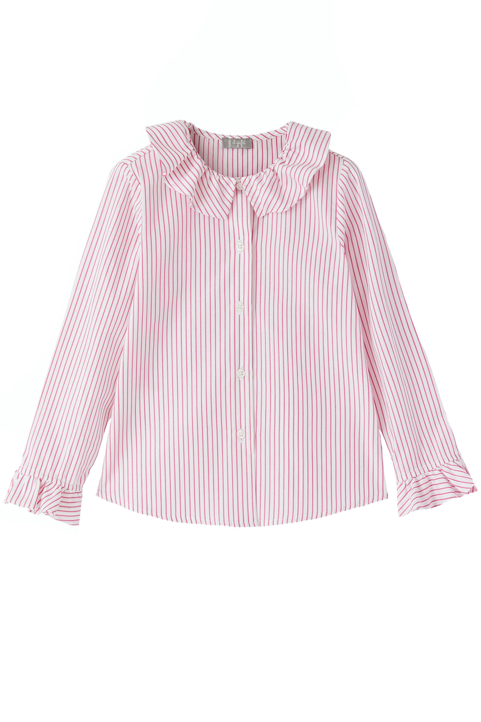 Camicia in cotone con rouches