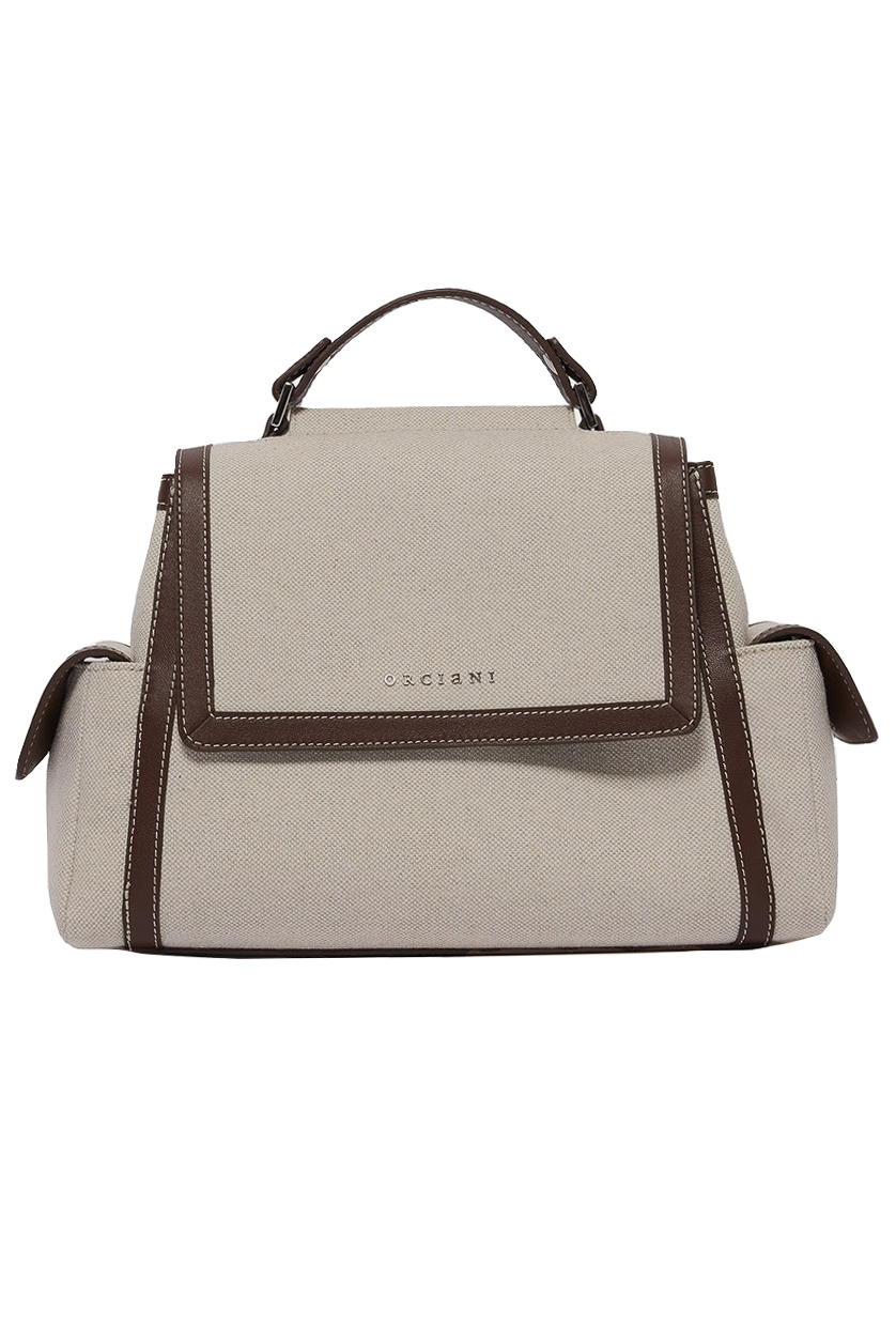 Borsa sveva savana small a mano in canvas e pelle con tracolla