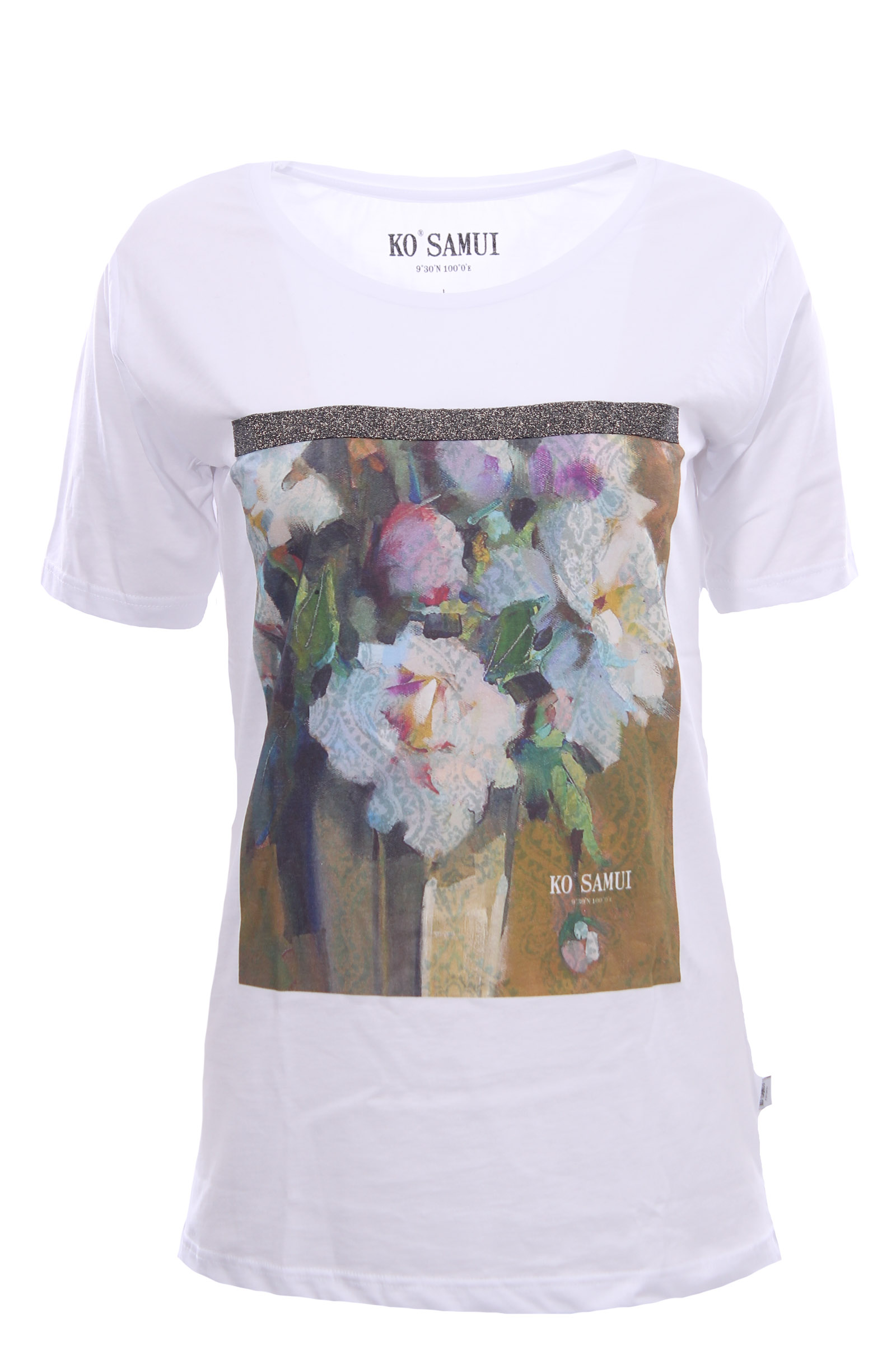T-shirt in cotone con stampa amphora
