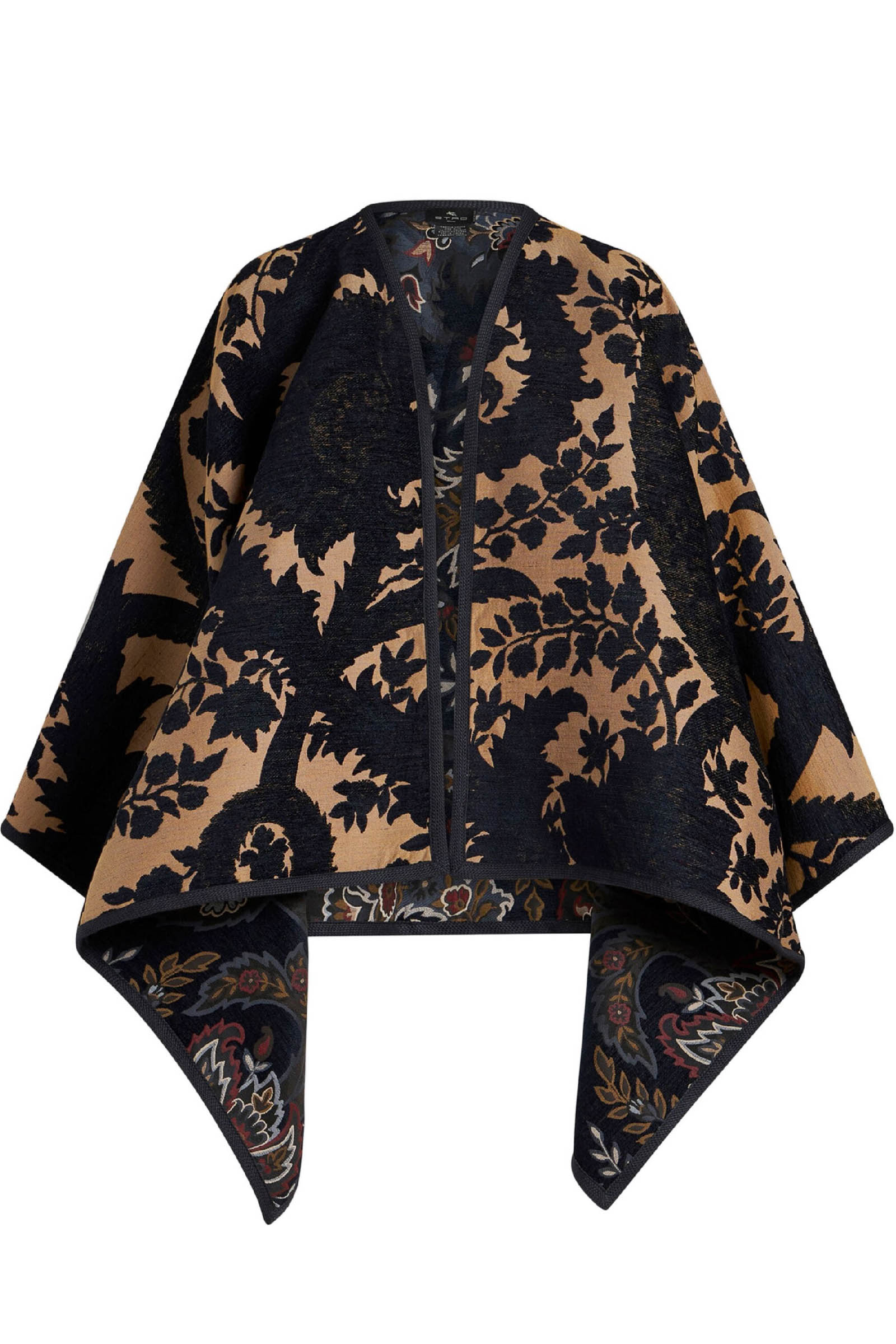 mantella reversibile in jacquard