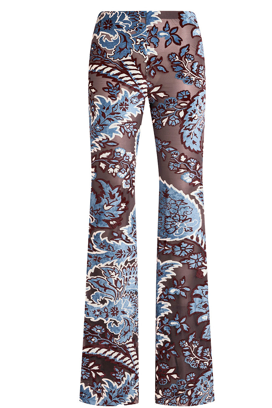 Pantalone ciniglia stampata