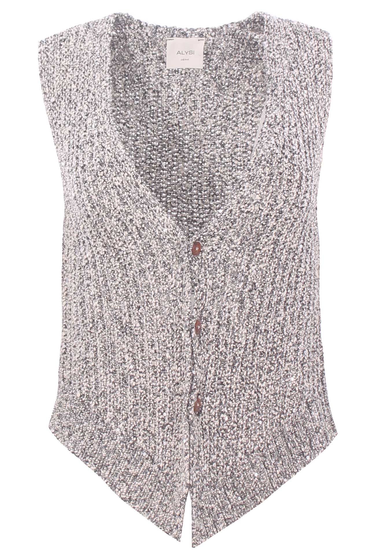 Gilet paillettes tricot