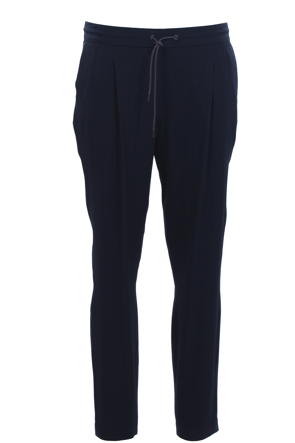 Pantaloni con coulisse e pinces