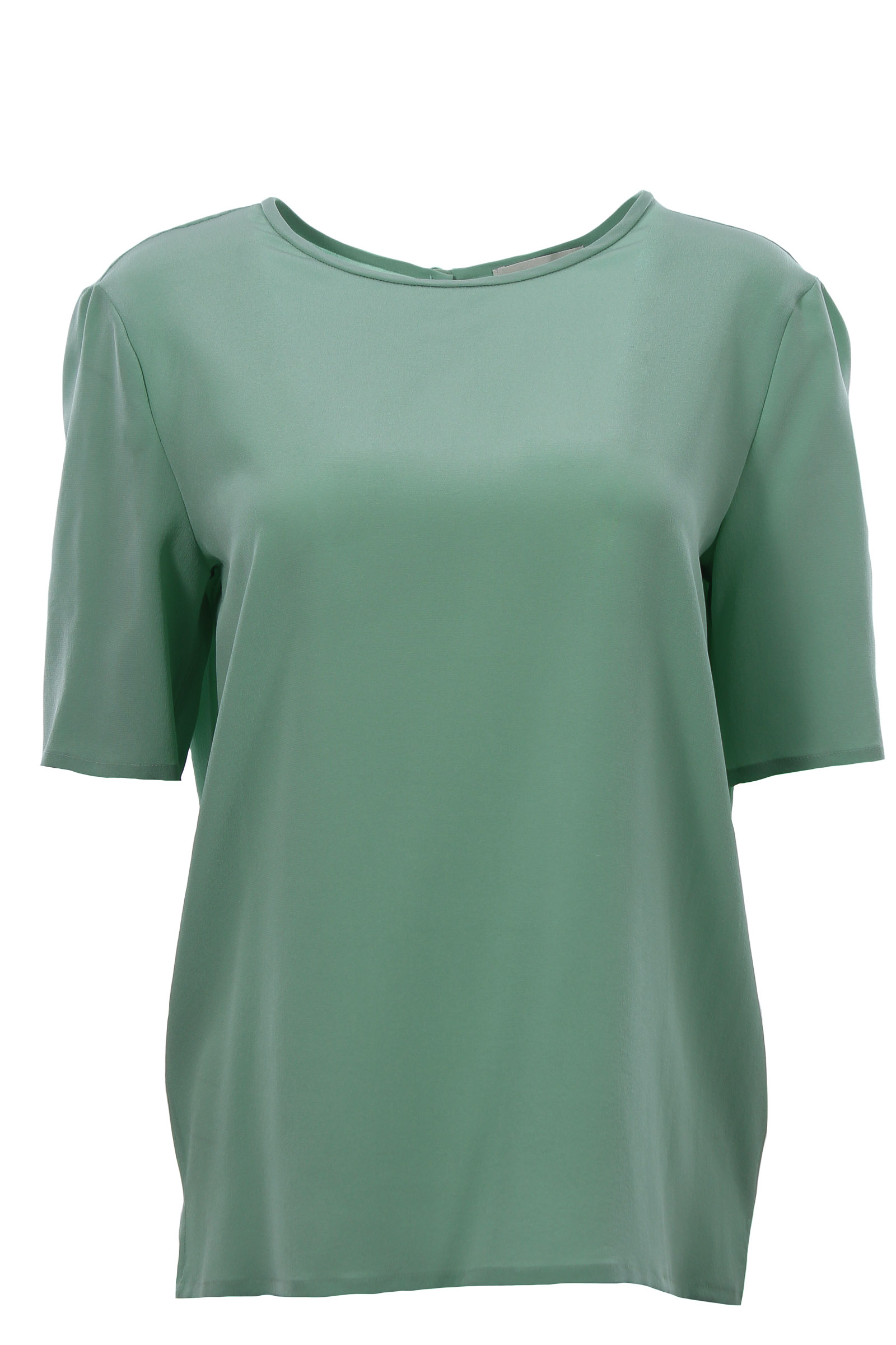 T-shirt mimosa girocollo in seta