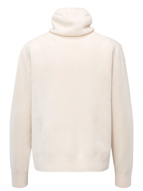 turtle hoodie in lana e cashmere 04651 A TRIP IN A BAG | ATF.7020.011IVORY