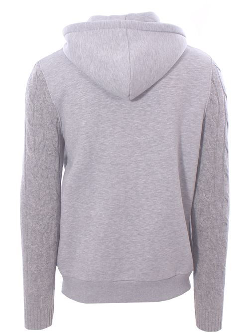 bimaterial sweatshirt with hood DETWELVE | CU-700-Z3