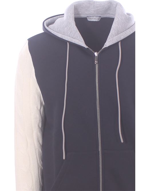 bimaterial sweatshirt with hood DETWELVE | CU-816-B1