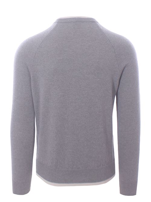 double-layer effect merino crew neck ELEVENTY | L76MAGL79-MAG0L02913-02
