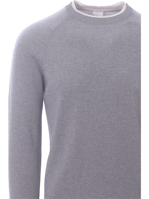 double-layer effect merino crew neck ELEVENTY | L76MAGL79-MAG0L02913-02