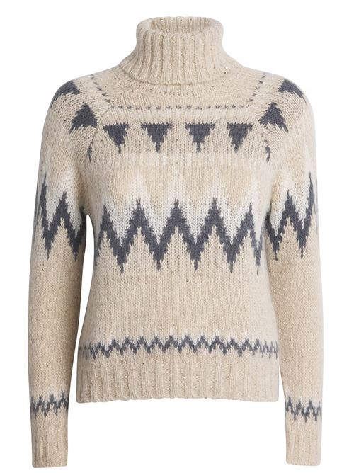 Collo alto in alpaca e mohair con disegno ELEVENTY | L81MAGL17MAG0L04702