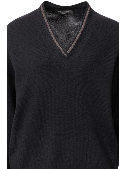 Collo a v in platinum FABIANA FILIPPI | MAD225F467L5175146