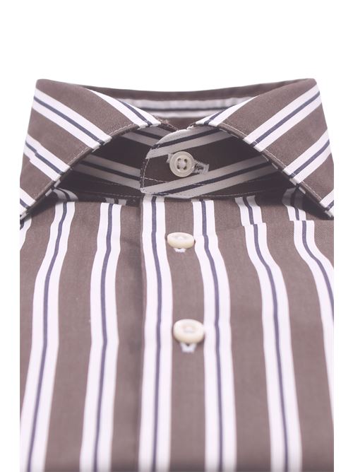 camicia riga larga in cotone twill GHIRARDELLI | L7028-B43803