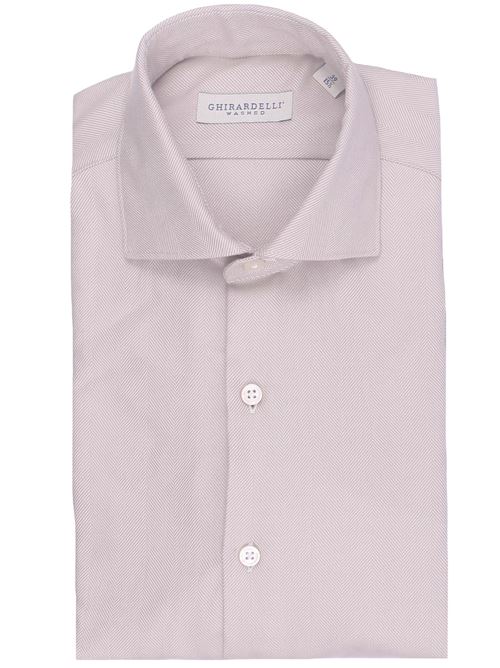 camicia spigata in cotone e lyocell GHIRARDELLI | L7106-B43802