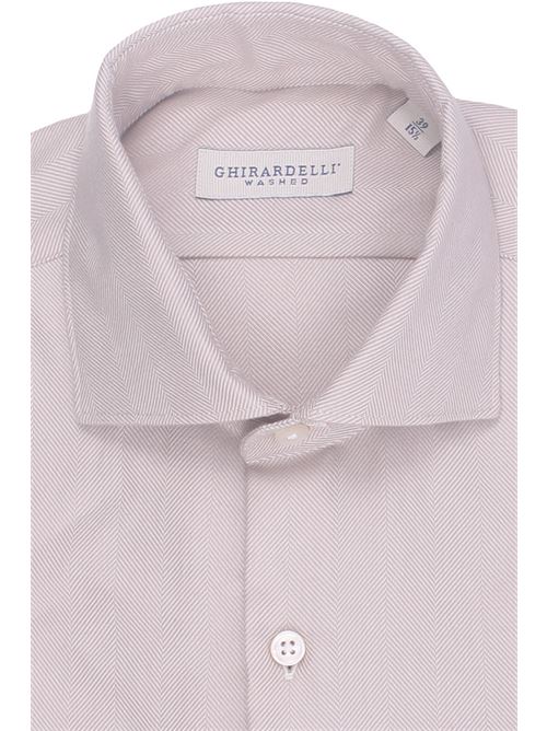 camicia spigata in cotone e lyocell GHIRARDELLI | L7106-B43802