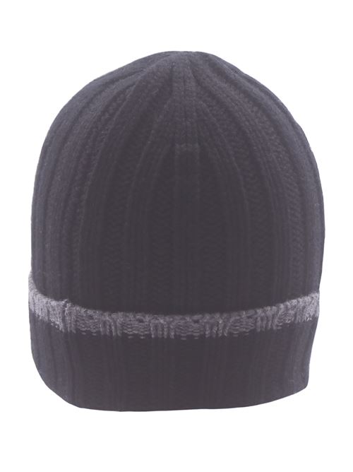 berretto in cashmere costa larga profilo contrasto LA FILERIA | 1016515576099