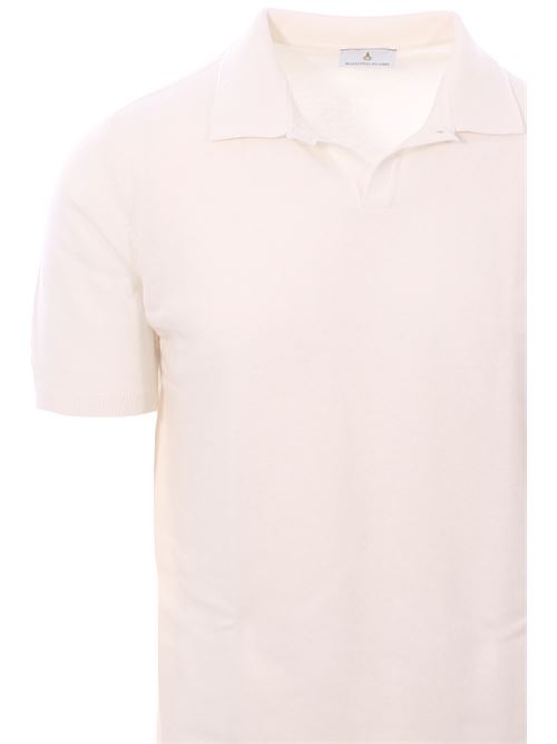 short sleeve knitted polo MAGAZZINO RICAMBI | 630PANNA