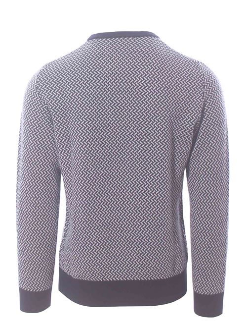wool and cashmere jacquard crew neck MONTEVERDI | PL502T003