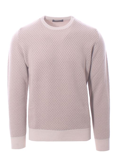 girocollo jacquard in lana e cashmere MONTEVERDI | PL502T007