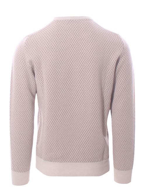 wool and cashmere jacquard crew neck MONTEVERDI | PL502T007