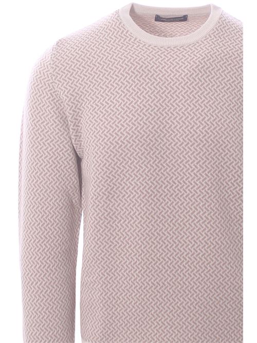 wool and cashmere jacquard crew neck MONTEVERDI | PL502T007