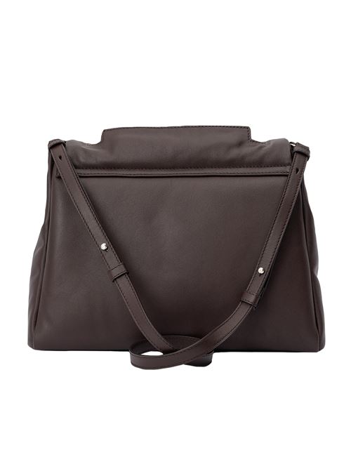 Borsa sveva nappa bold media in pelle con tracolla catena ORCIANI | BT2006NAPPABOLDCIOCCOLATO