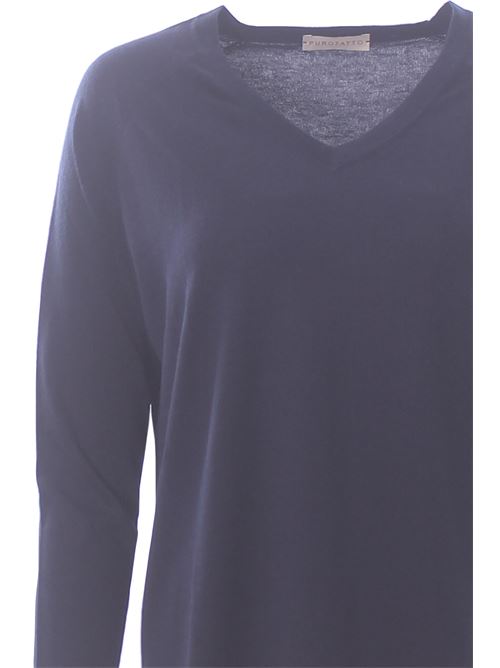 silk and cashmere v-neck PUROTATTO | FW25060200180