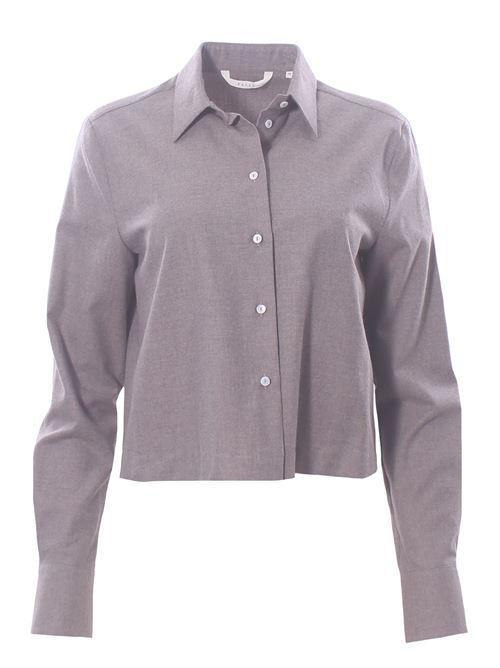 Camicia corta melange in cotone XACUS | 95101ANYA9165110