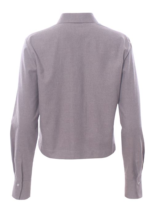 Camicia corta melange in cotone XACUS | 95101ANYA9165110