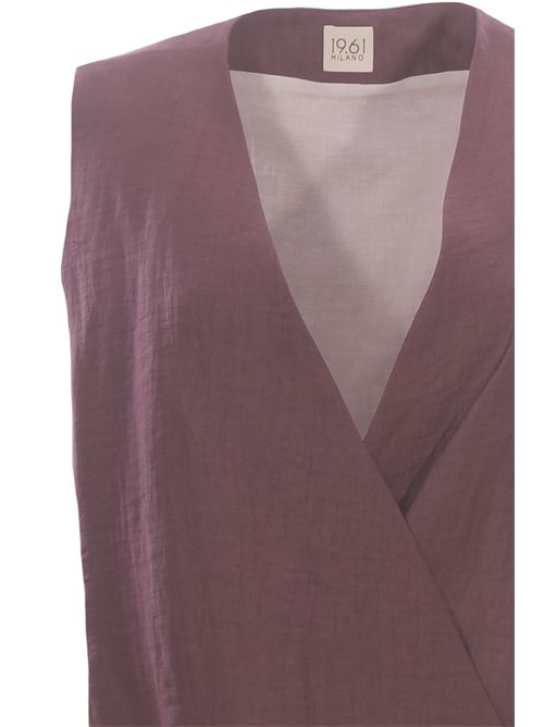 Blusa incrociata in lino garzato 1961 MILANO | BERENICE380