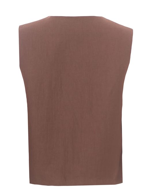 Blusa incrociata in lino garzato 1961 MILANO | BERENICE580