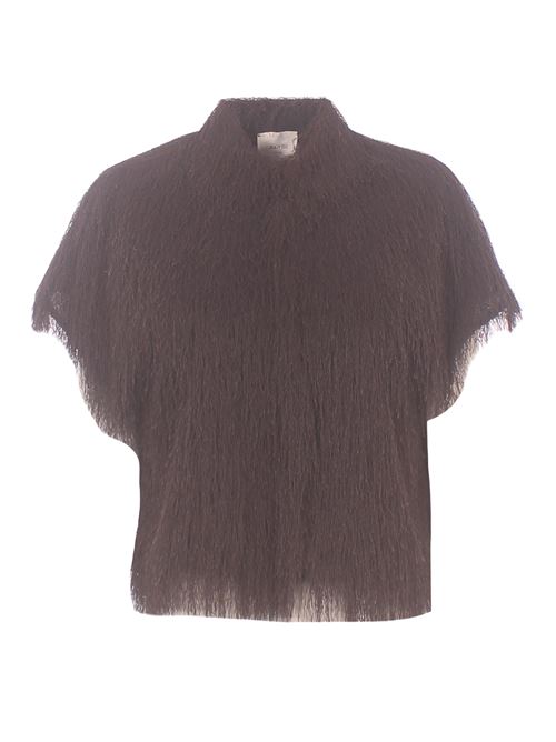 Camicia fringes cropped ALYSI | 116227P6058CHOCO