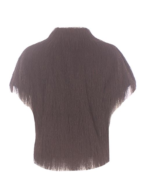 Camicia fringes cropped ALYSI | 116227P6058CHOCO