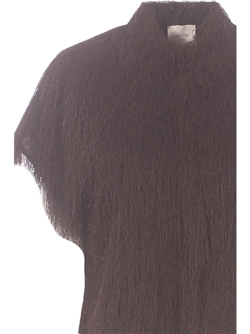 Camicia fringes cropped ALYSI | 116227P6058CHOCO