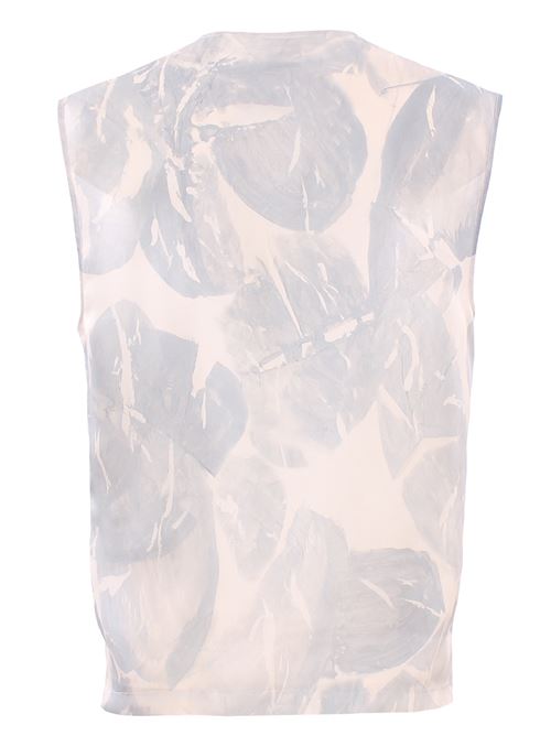 Gilet brushed print incrociato ALYSI | 116238P6031CIELO