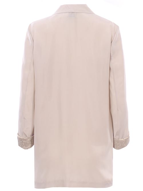 Giacca habotay monopetto ALYSI | 116808P6003GESSO