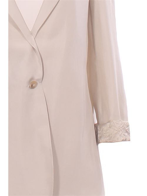 Giacca habotay monopetto ALYSI | 116808P6003GESSO