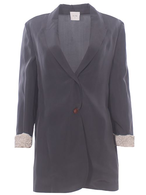 Giacca habotay monopetto ALYSI | 116808P6003LIQUIRIZIA